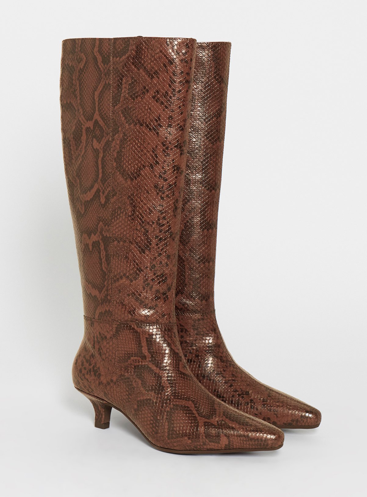 JD WILLIAMS Pointed Kitten Heel Knee Boot Wide Fit 9 - Image 2 thumbnail
